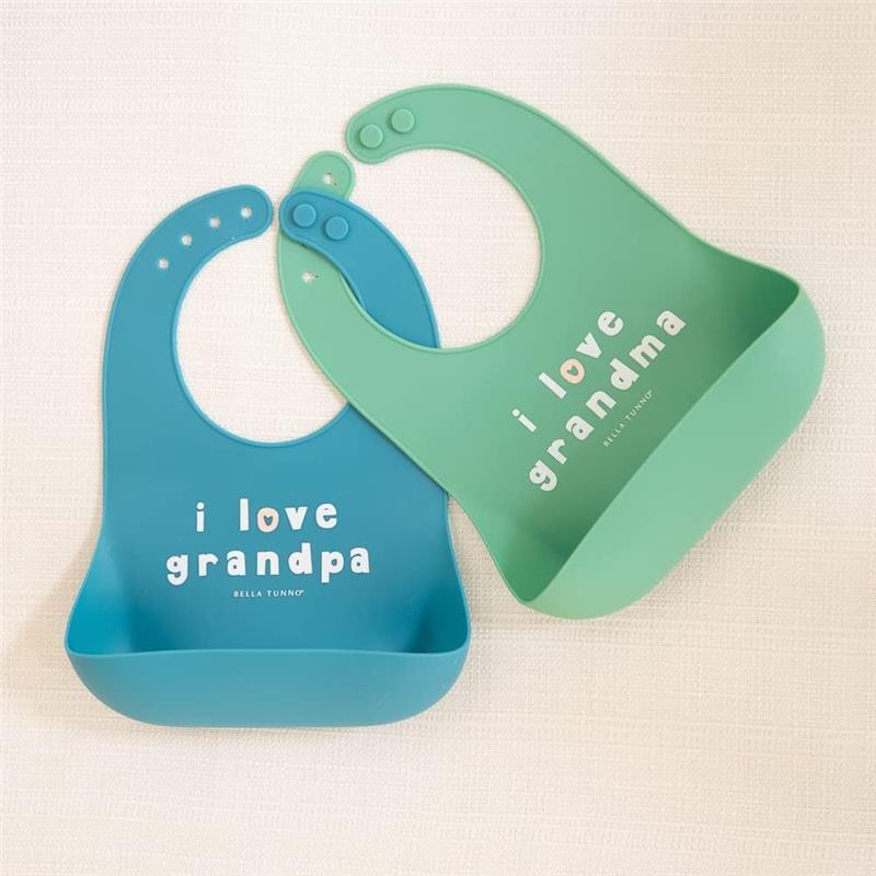 Bella Tunno - Wonder Bib, Silicone Baby Bib, Non-toxic BPA Free, I Love Grandpa Image 7