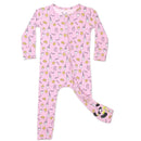 Bellabu Bea - Milk and Cookies Pink Bamboo Convertible Footie Image 3