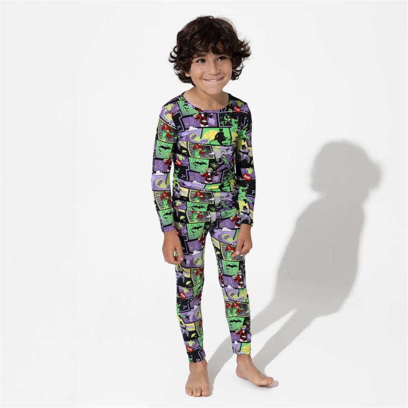 Bellabu Bear - Batman Baddies Bamboo Kids Pajamas Image 4
