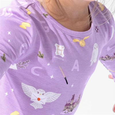 Bellabu Bear - Harry Potter Hedwig's Magical Mail Bamboo Kids Pajamas Image 2