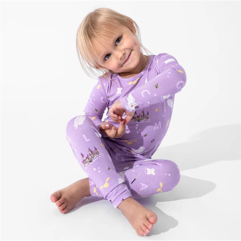 Bellabu Bear - Harry Potter Hedwig's Magical Mail Bamboo Kids Pajamas Image 3