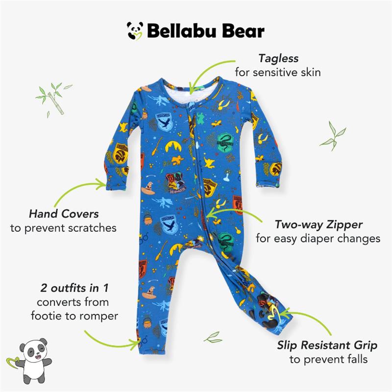 Bellabu Bear - Harry Potter House Pride Bamboo Adult Robe Bamboo Convertible Footie Image 5