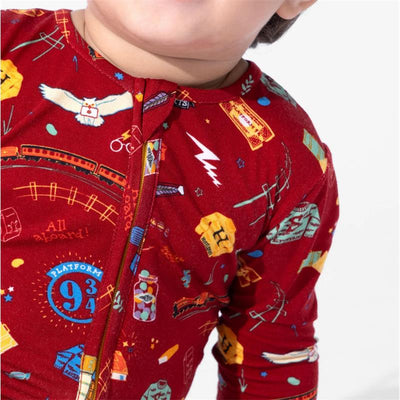 Bellabu Bear - Hogwarts Express Bamboo Convertible Footie Image 2