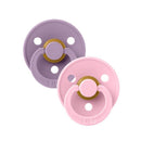 BIBS - 2Pk Lavender/Baby Pink Natural Rubber Baby Pacifier, 0/6M Image 1