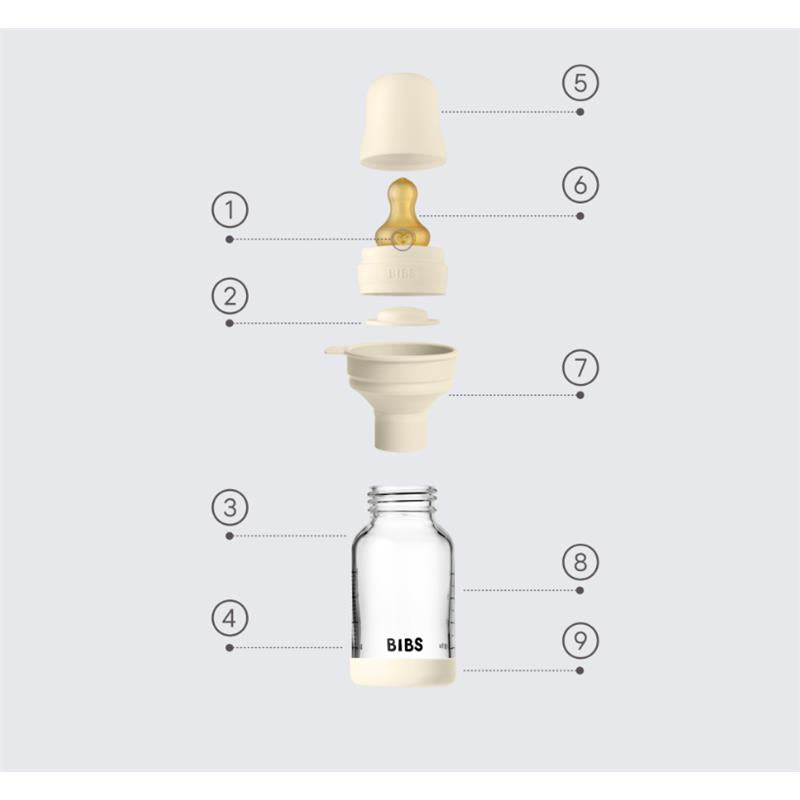 Bibs - Baby 4Oz Latex Glass Bottle With Bumper Baby Blue Image 2