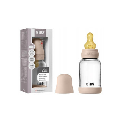 Bibs - Baby 4Oz Latex Glass Bottle With Bumper Blush Image 1