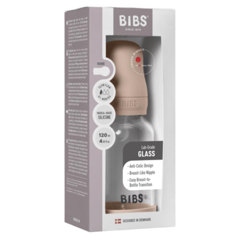 Bibs - Baby 4Oz Silicone Glass Bottle With Bumper Blush Image 2