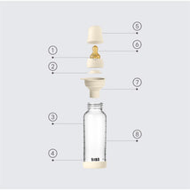 Bibs - Baby 8Oz Latex Glass Bottle With Bumper Ivory Image 2