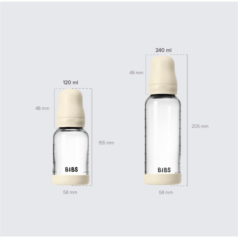 Bibs - Baby 8Oz Latex Glass Bottle With Bumper Ivory Image 3