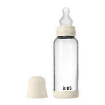 Bibs - Baby 8Oz Silicone Glass Bottle With Bumper Ivory Image 1