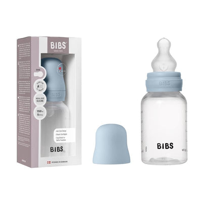 Bibs - Baby Plastic Bottle With Silicone Nipple 150Ml, Baby Blue Image 1