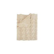 Bibs - Knitted Blanket Wavy, Ivory Image 1