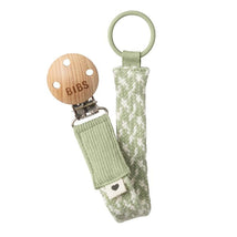 Bibs - Pacifier Clip, Sage/Ivory Image 1