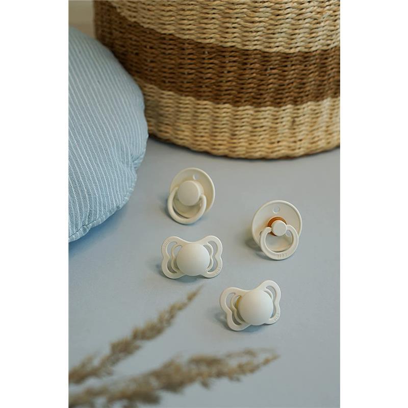 BIBS - Try-it De Lux Ivory Pacifiers Natural Rubber & Silicone, 0/6M Image 5
