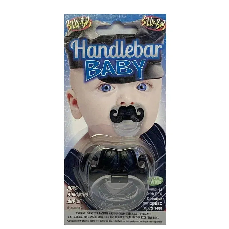 Billy Bob Teeth Handlebar Mustache Baby Pacifier