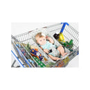 Binxy Baby Shopping Cart Hammock, Grey and Aqua Quatrefoil Image 2
