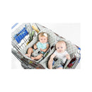 Binxy Baby Shopping Cart Hammock, Grey and Aqua Quatrefoil Image 4