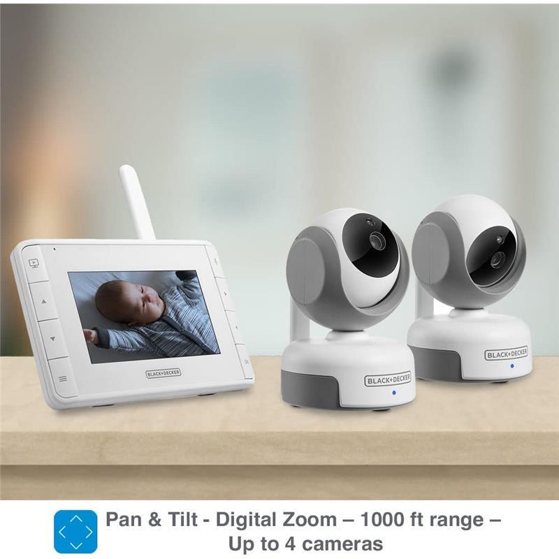 Black + Decker - 4.3 Digital Video Baby Monitor with Pan-Tilt-Zoom Camera Image 13