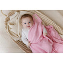 Bleu La La - 100% Luxury Organic Cotton Ribbed Baby Swaddle Blanket, Pink Image 6
