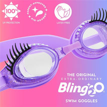 Bling 2O - Girls' Glam Splash Lash Swimming Goggles with UV Protection, Ages 3+, Purple Image 2