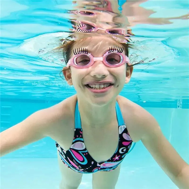 Bling 2O - Girls' Glam Splash Lash Swimming Goggles with UV Protection, Ages 3+, Purple Image 6