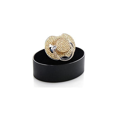 Bling Crystal Pacifier Gold, 0/6M Image 1