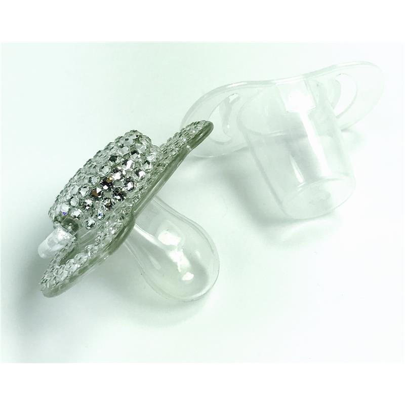 Bling Swarosvski Crystal Pacifier Pearl With Crystal Clear Image 4