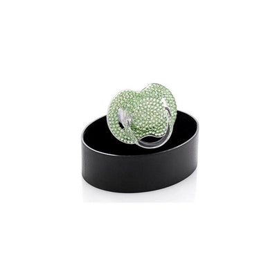 Bling Crystal Pacifier Green Emerald, 0/6M Image 1