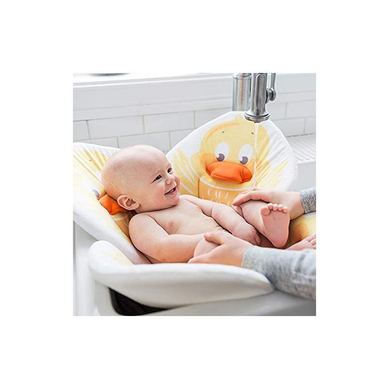 Blooming Bath - Baby Tub Flower Bath Mat Sink Cushion, Duck Yellow Image 3