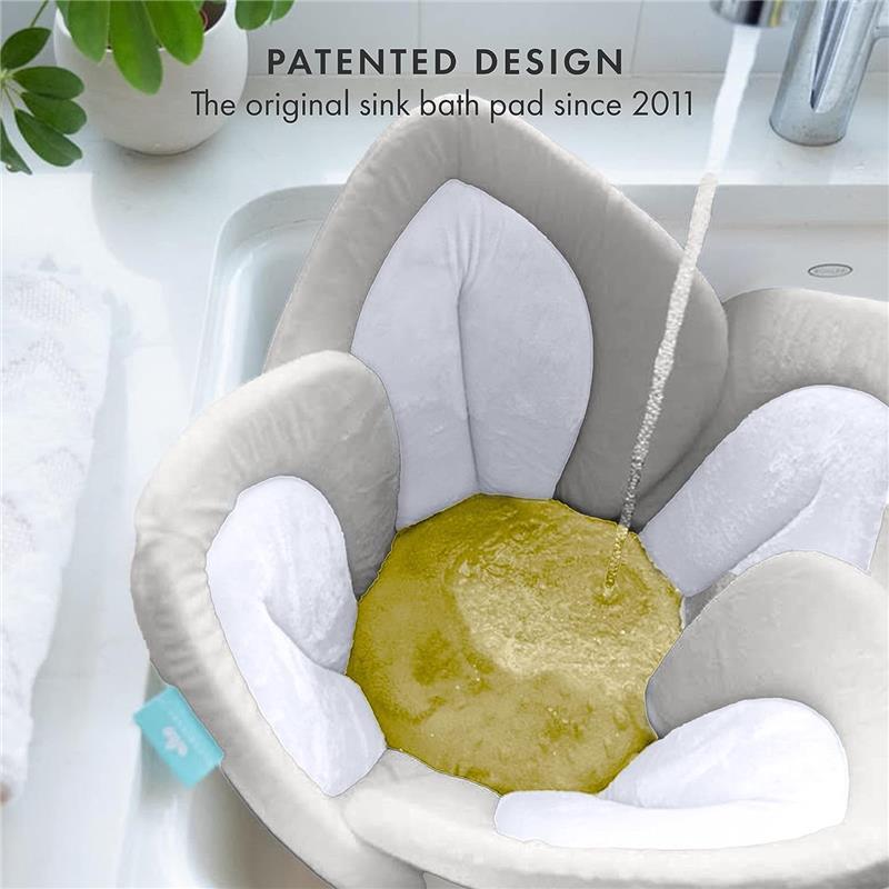Blooming Bath - Lotus Plush Minky Baby Sink Bathtub Cushion, Grey Image 5