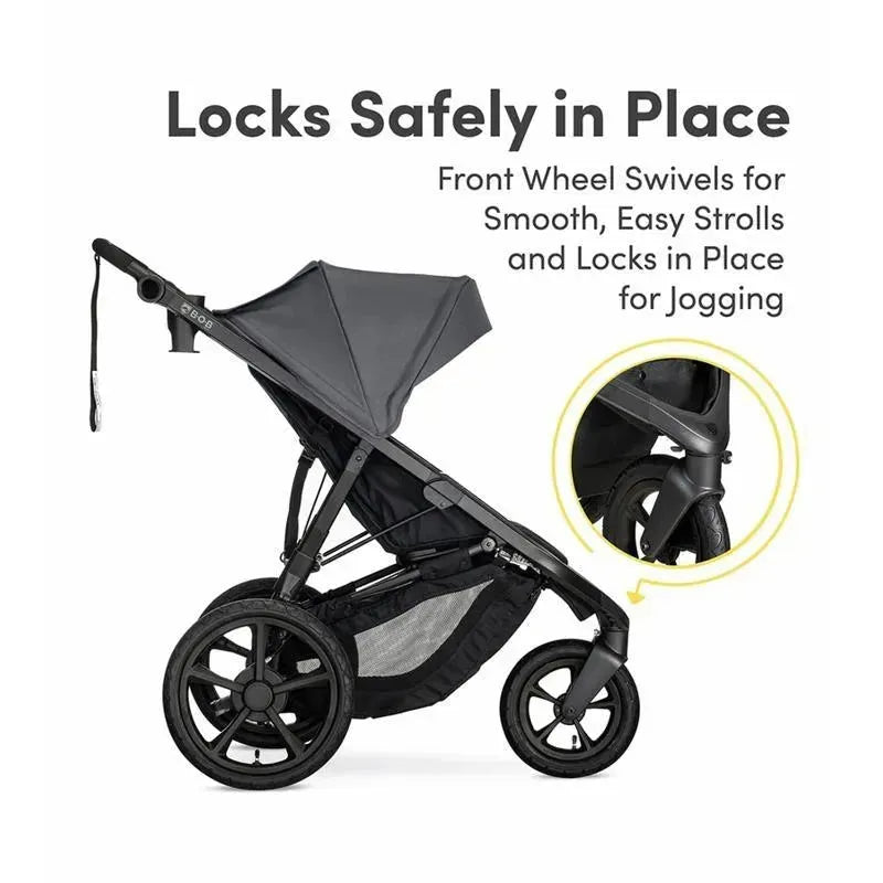 jogging stroller front wheel lock BOB - Wayfinder Jogging Stroller, Storm