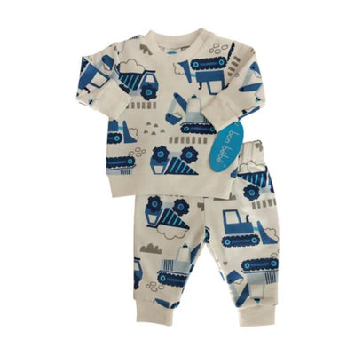 Bon Bebe - 2Pk Matchy Matchy Sets, Blue Trucks  Image 1