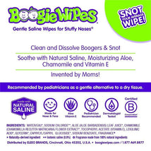 Boogie Wipes - 30Ct Saline Nose Wipes, Grape Image 2