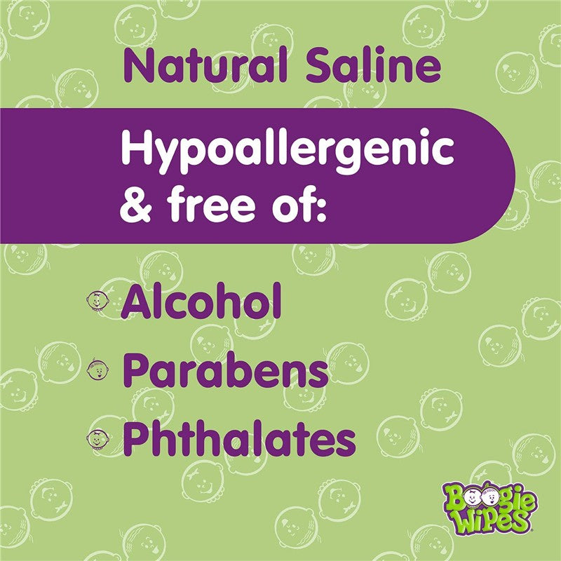 Boogie Wipes - 30Ct Saline Nose Wipes, Grape Image 6