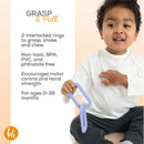BooginHead 100% Food Grade Silicone Link Baby Teethers, Lavender Purple Image 3