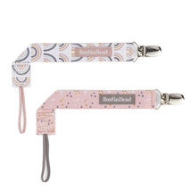 Booginhead 2-Pack Pacifier Clips, Pink Rainbows Image 1