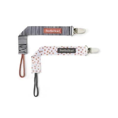 Booginhead 2-Pack Pacifier Clips, Terracotta Image 1