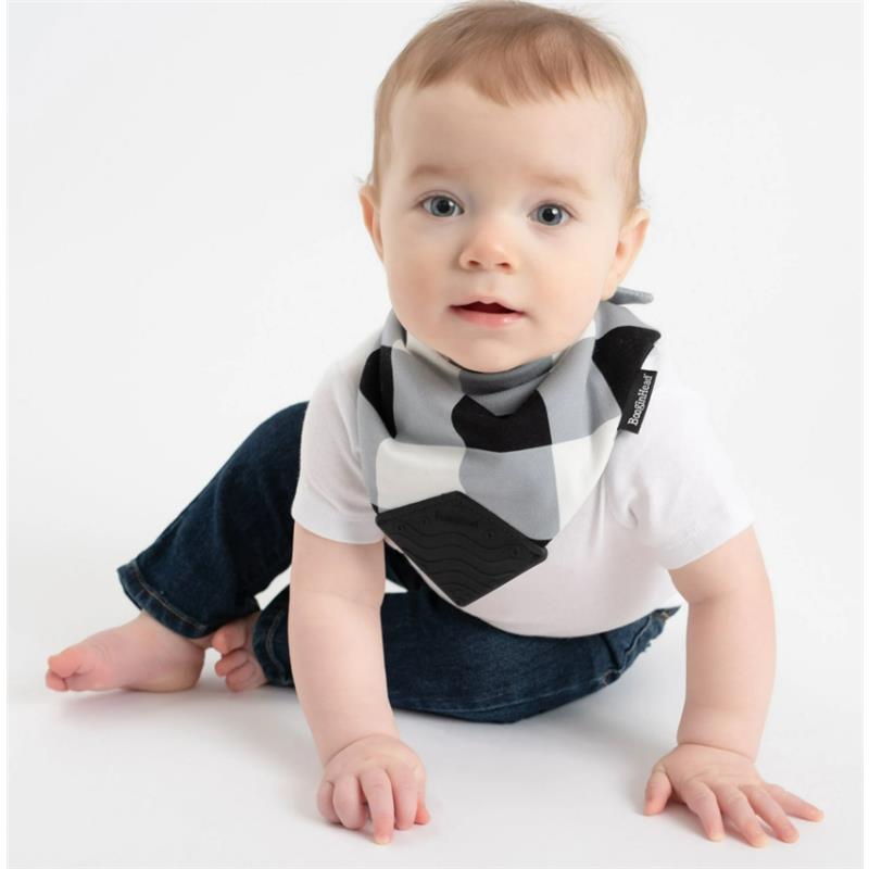 BooginHead - Bandana Teether & Pacigrip Bib 2Pk, Buffalo Check Image 2