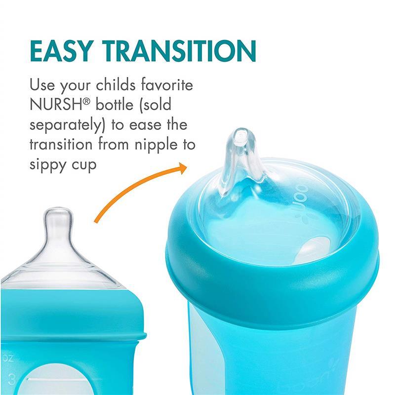 Boon 3-Piece Nursh Transitional Sippy Lid, Clear Image 7