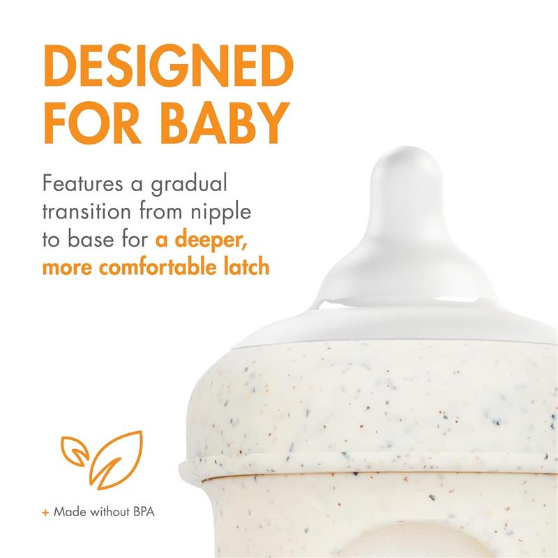 Nipple for Boon 3Pk Nursh Curve Bottle, designed for baby with gradual transition for comfortable latch; BPA-free.