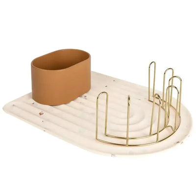 Boon - ARC Silicone Baby Bottle Drying Rack, Boho Beige Image 1