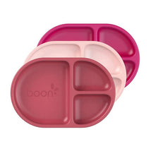 Boon - CHOW™ Silicone Unbreakable Divided Plates Set For Toddlers – Pink Multicolor Image 1
