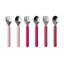 Boon - CHOW™ Toddler Stainless Steel Utensil Set, Pink Image 1
