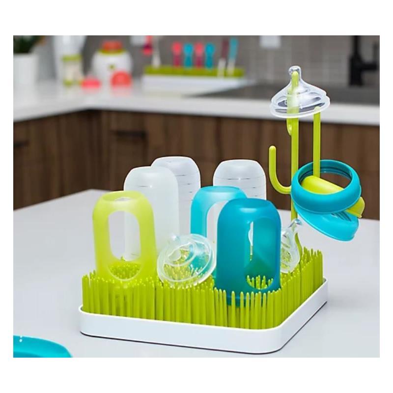 Boon Grass Countertop Drying Rack for Baby Bottles and Pacifiers, Green Image 2