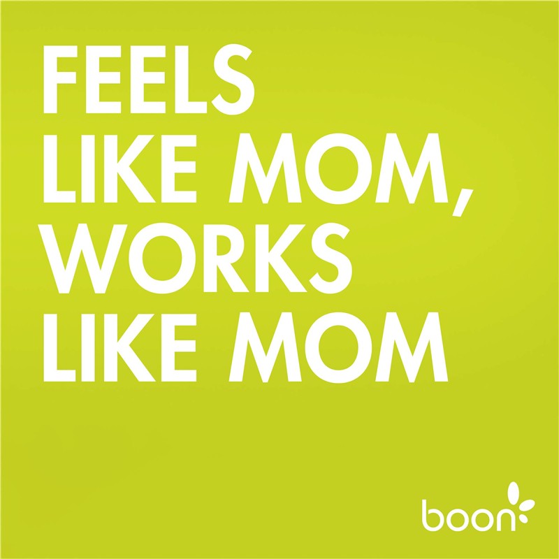 Boon NURSH silicone bottle nipples 3-pack with a design emphasizing that they feel and work like mom.
