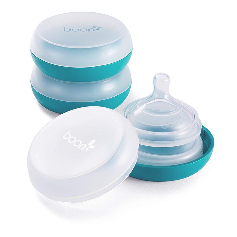 Boon Nursh Pouch & Nipple Container 3-Pack, Blue Image 5