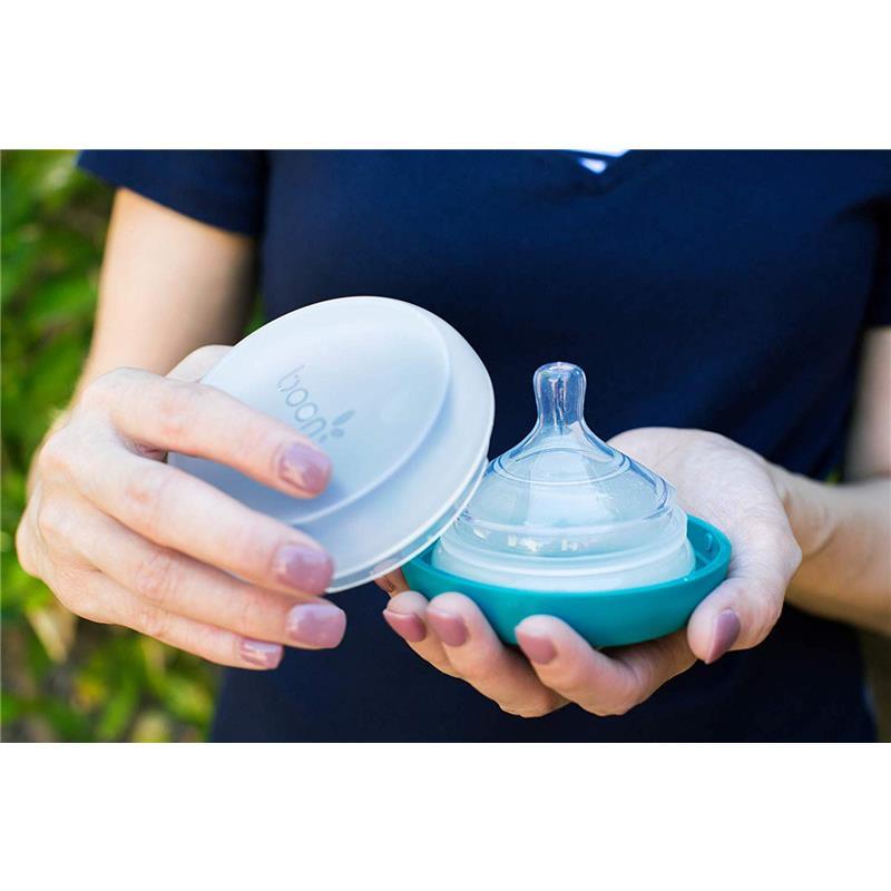 Boon Nursh Pouch & Nipple Container 3-Pack, Blue Image 9