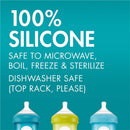 Boon NURSH Silicone Pouch Bottles, 3-pack, 8 oz; features silicone design, safe for microwave, dishwasher, and sterilization.