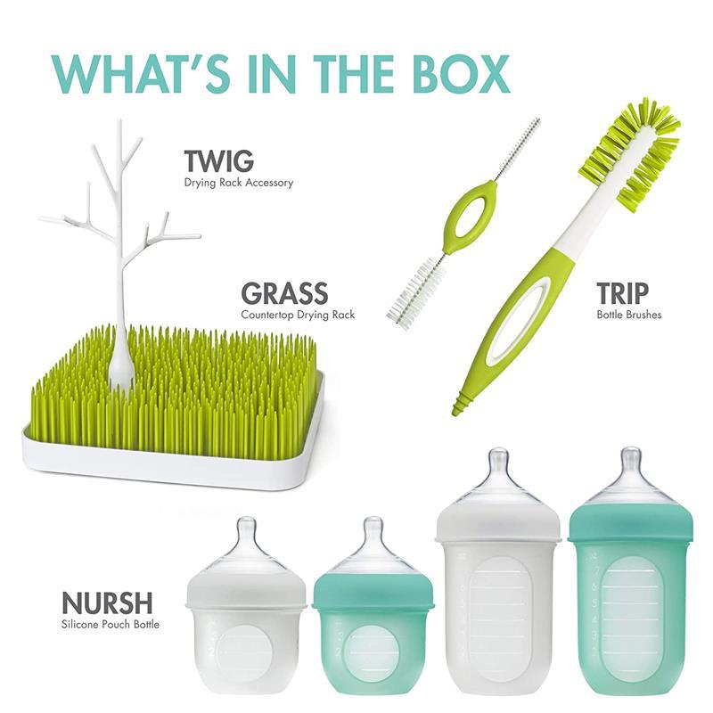 Boon - Nursh Silicone Bottle And Grass Bundle Gift Set Image 2