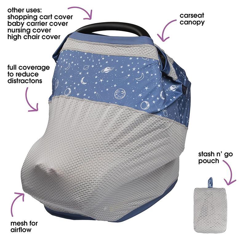 Boppy - 4 and More Multi-use Cover, Blue Starry Sky Image 4